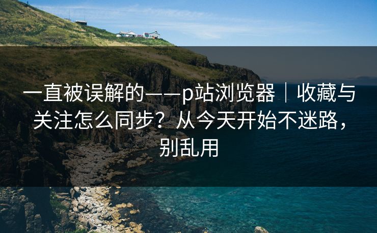 一直被误解的——p站浏览器｜收藏与关注怎么同步？从今天开始不迷路，别乱用